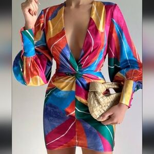 NWT Runaway The Label Reverie - Solana Exclusive Print Mini Dress Size Small 4